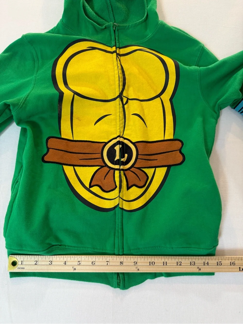 Nickelodeon Green Hooded Turtle Jacket with Blue Mask and Yellow Shell